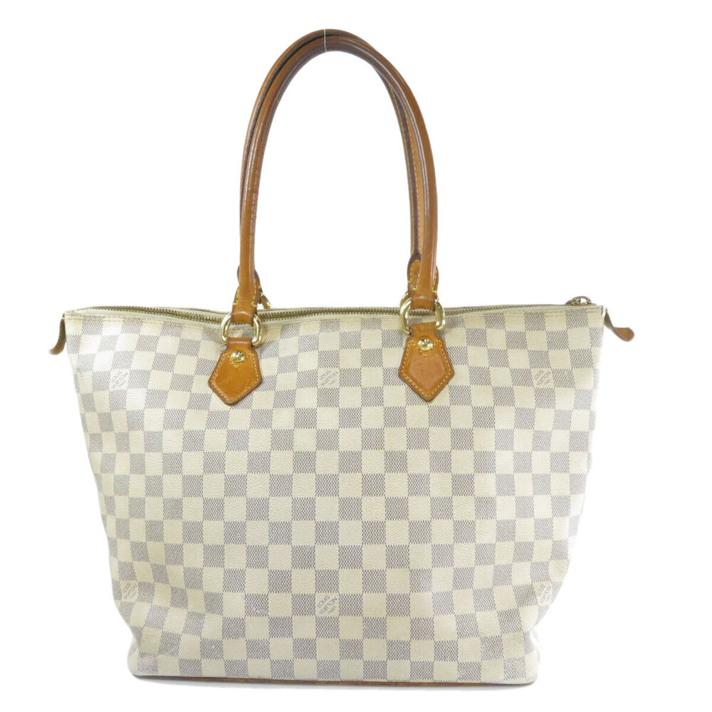 Louis Vuitton Bag Canvas White Tote Damier Saleya Azur